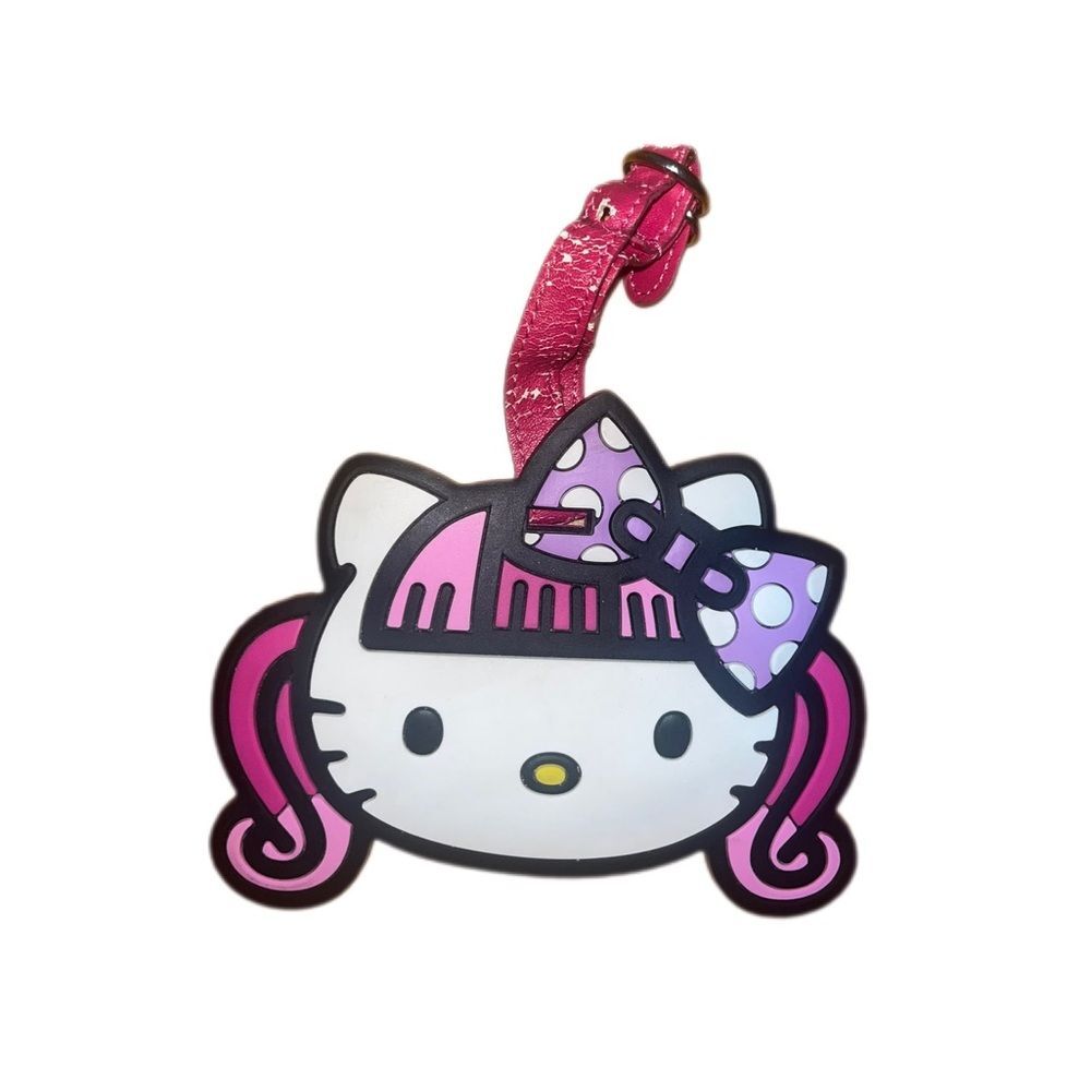 Y2K 2013 Hello Kitty Pink and White Travel Luggage Bag Tag
